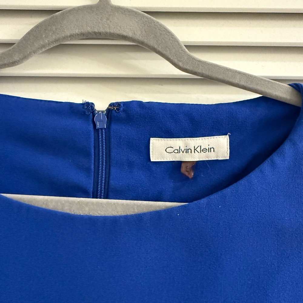 Calvin Klein Women's Blue and Black Long Sleeve Dress - Picture 2 of 2